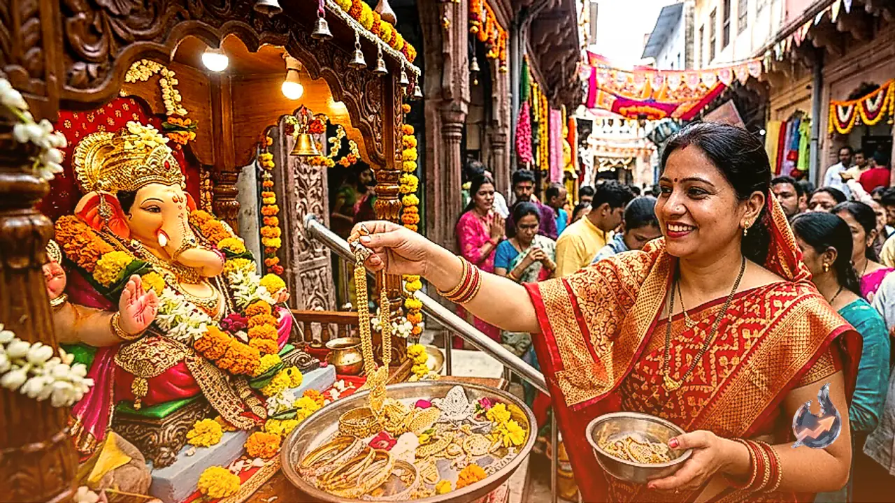 कोटा के नगर सेठ गणपति दरबार में मन्नत पूरी होने पर भक्त अर्पित करते हैं सोने-चांदी के गहने