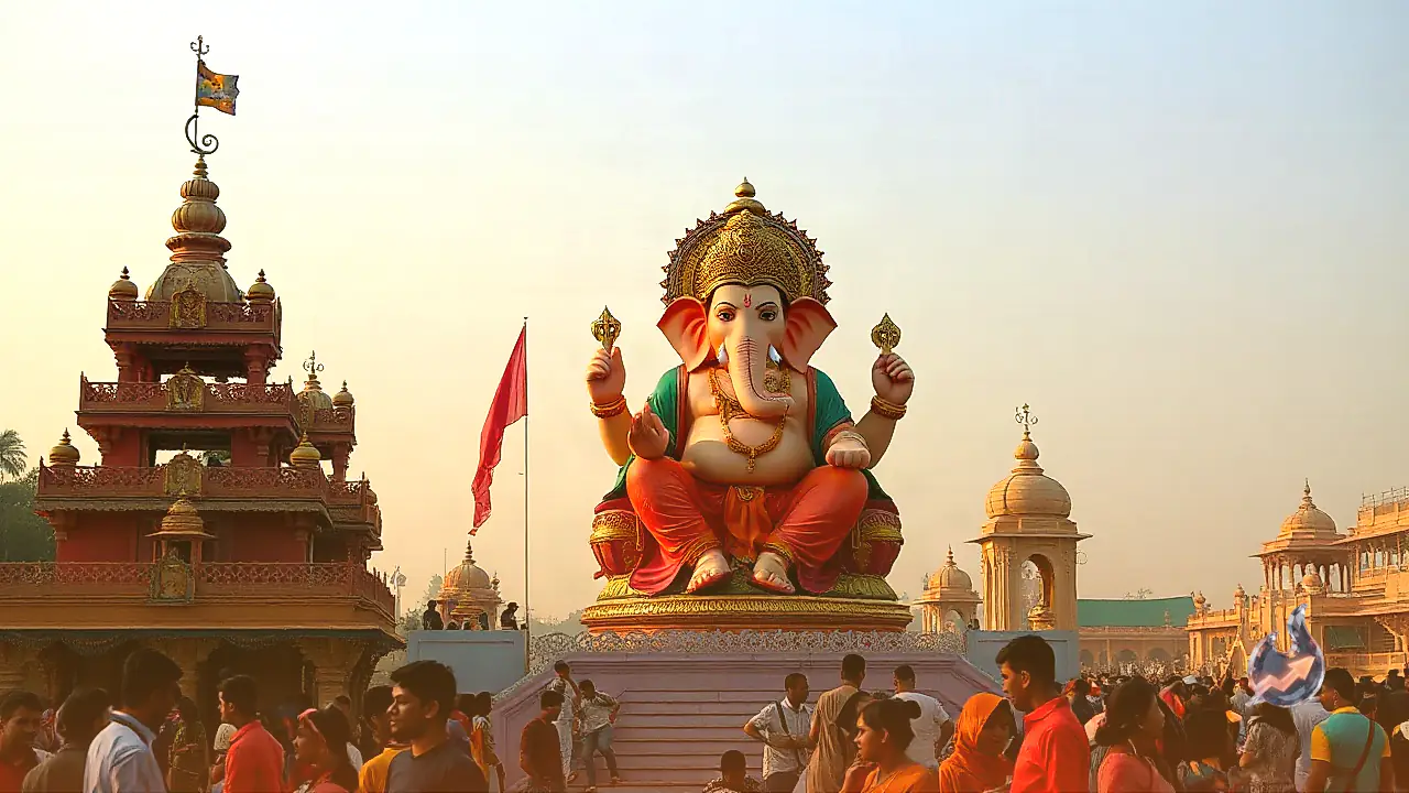 Ganesh Utsav Splendor in Kota: Devotees Flock to See Standing Ganesha and Sant Premanand Maharaj Inspired Idols