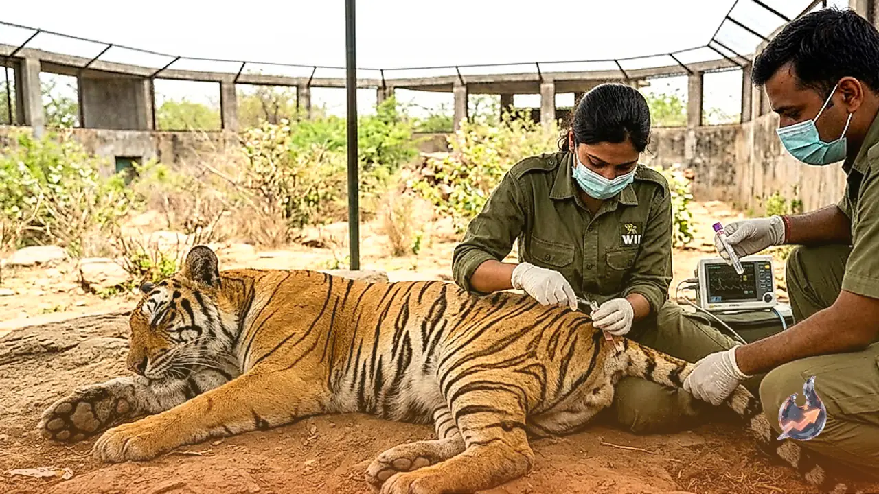 Indian Scientists Begin DNA Study on Mahak the Countrys Oldest Living Tigress in Kota