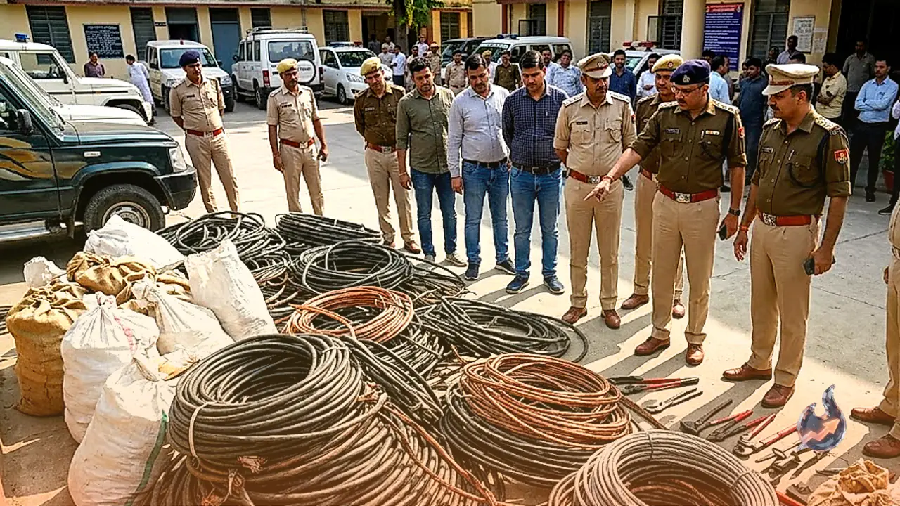 Kota Police Busts Dangerous High-Tension Wire Theft Gang With 1200 Kg Recovery