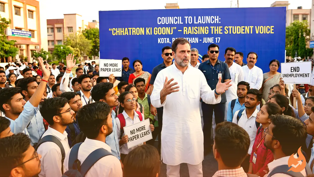 कोटा से शुरू होगी कांग्रेस की 'छात्रों की गूंज', राहुल गांधी बोले: सरकार न सुने तो आवाज और बुलंद करो