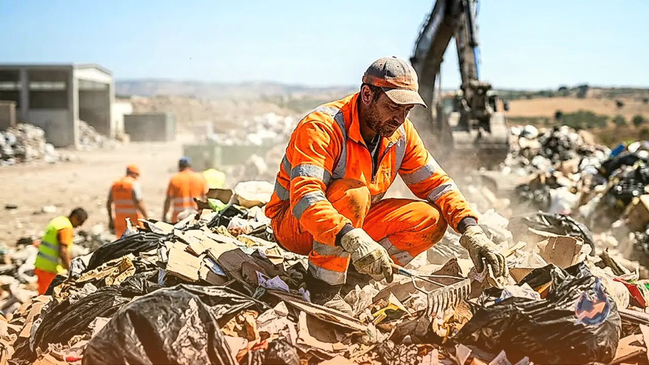 Bin crews dug through a mountain of rubbish for two days to save an Italian's €1m jackpot