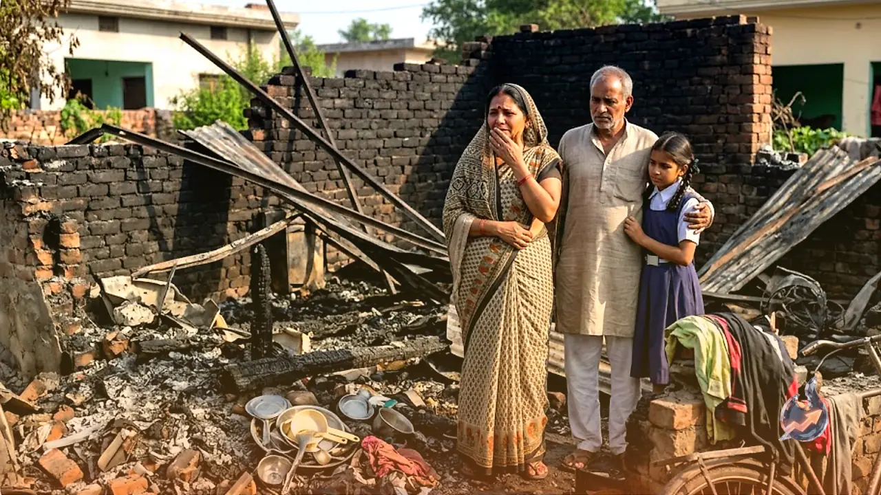 Kurukshetra Family Beaten and Home Burned to Ash by Man Who Would Not Accept Woman's Refusal, Police Failed to Act on Repeated Complaints