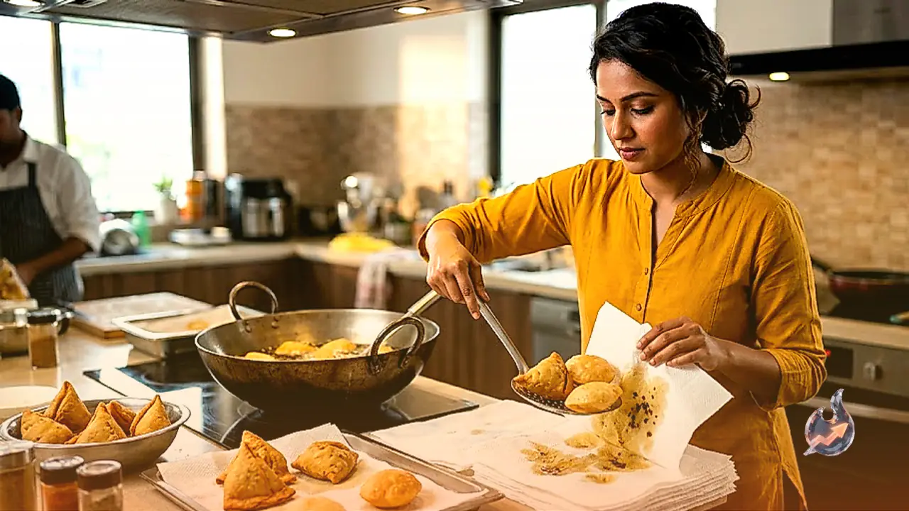 Does Putting Samosas and Puris on Tissue Paper Actually Reduce Oil and Calories?
