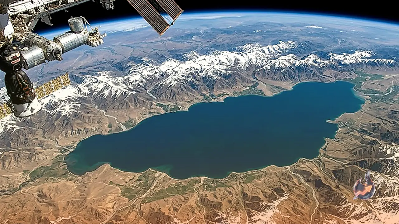 Space Station Captures Kyrgyzstan's Lake Issyk-Kul Where 118 Rivers Flow In but None Flow Out