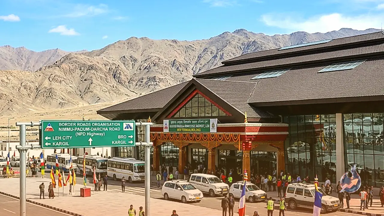 Ladakh Receives Major Infrastructure Push as Strategic Nimmu-Padum-Darcha Road and Modern Leh Airport Terminal Open