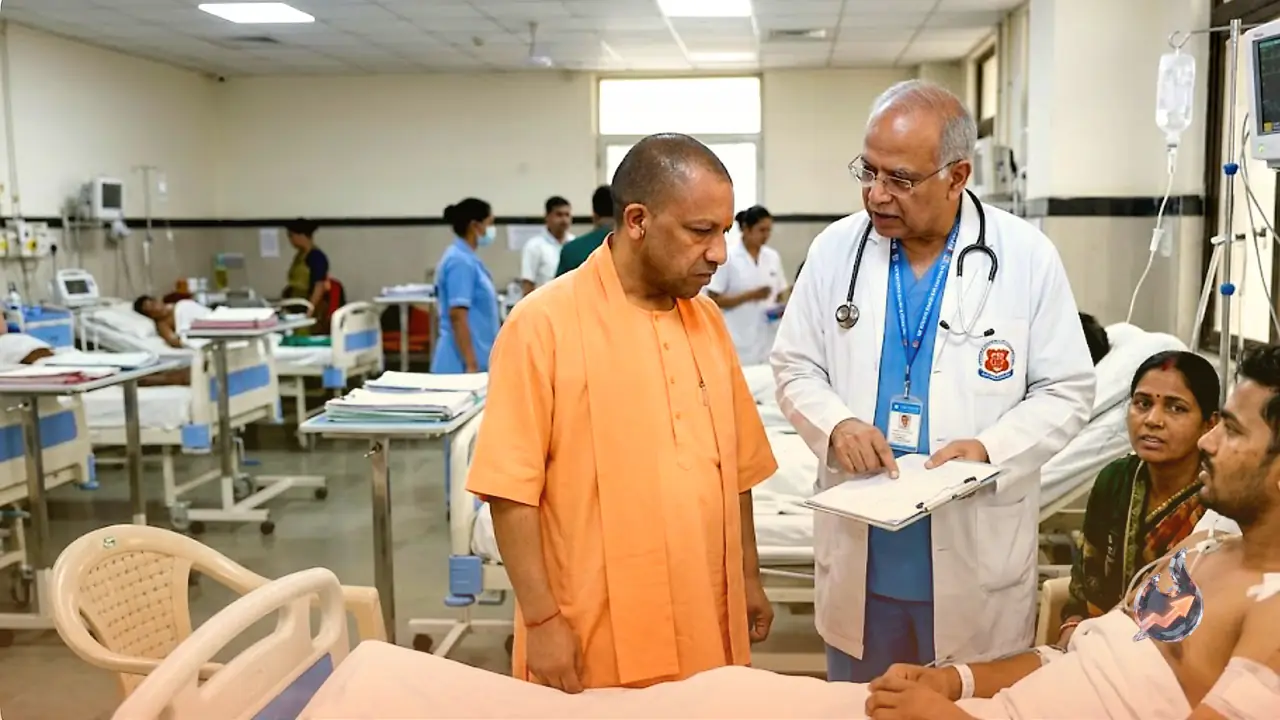 Yogi Adityanath Visits Fire Accident Victims at KGMU in Lucknow, Gets Doctors' Update on Treatment