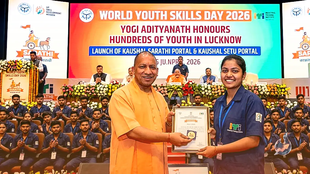 Yogi Adityanath Honours Hundreds of Youth in Lucknow, Launches Kaushal Sarathi Portal