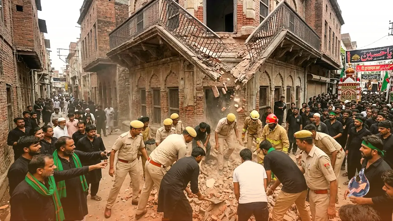 Balcony collapses during Muharram procession in Lucknow, two children killed