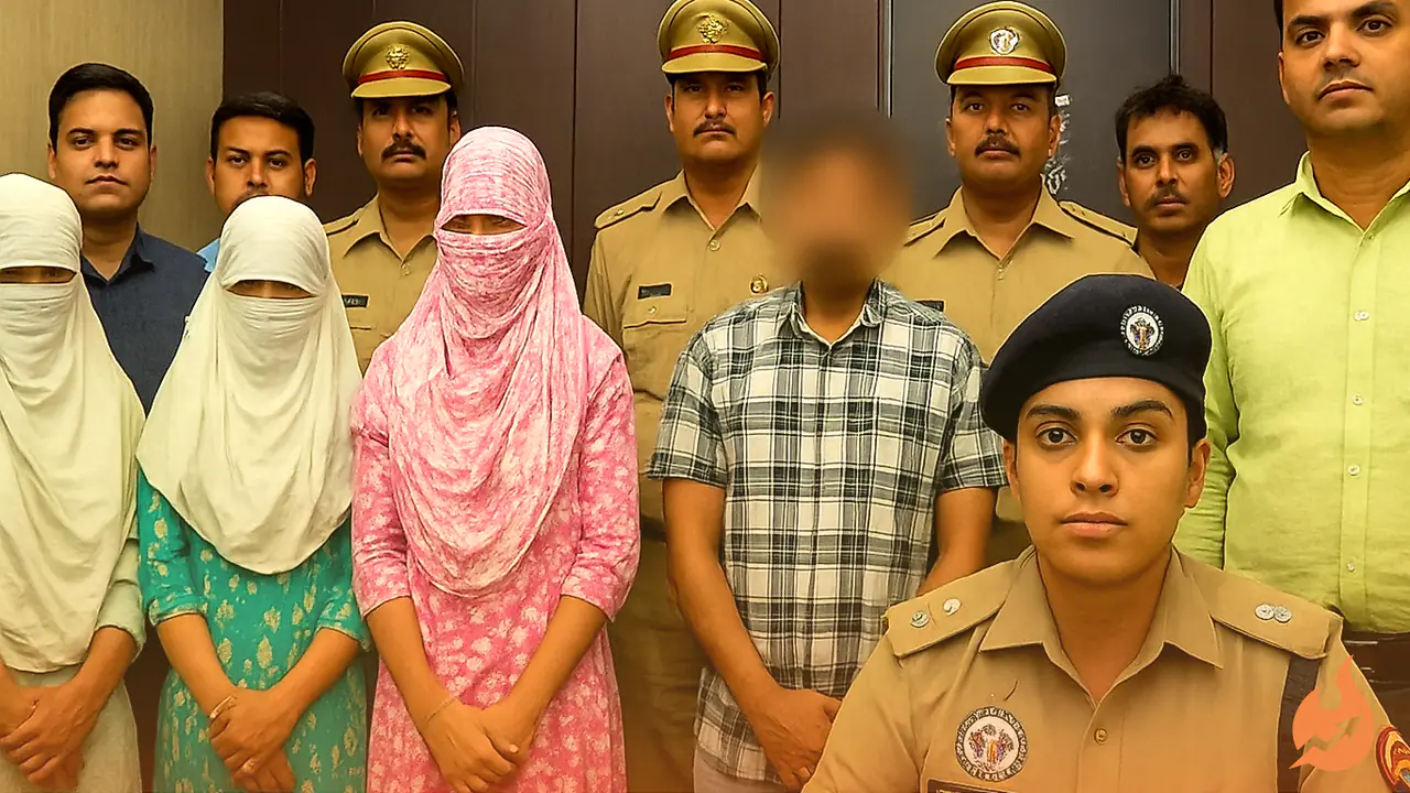 लखनऊ में फर्जी कॉल सेंटर पर शिकंजा, नौकरी का झांसा देकर ठगी करने वाले 5 गिरफ्तार, तीन युवतियां शामिल