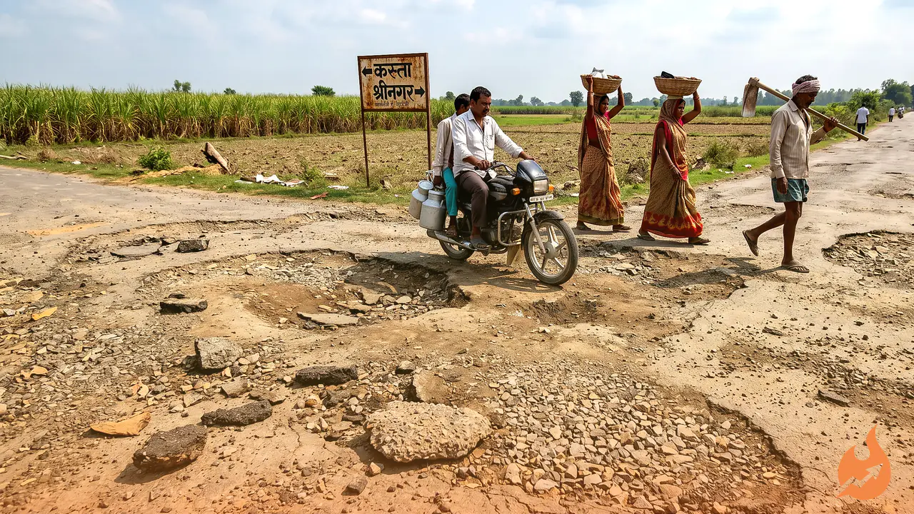 Lakhimpur Kheri: A 2005-Built Road Left to Crumble for Six Years Now Endangers 25 Villages Across Two Assembly Seats