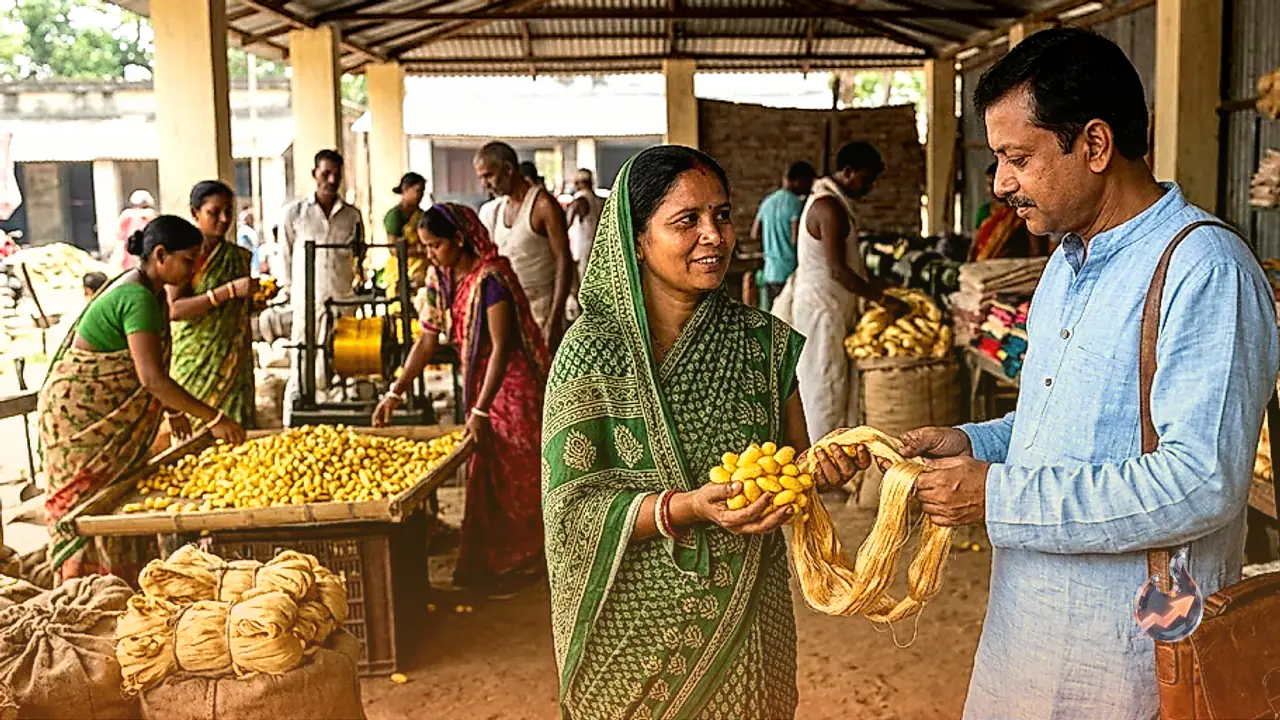 Lakhimpur Kheri Silk Sparks Nationwide Demand With Traders From Bengal and Varanasi Boosting Farmer Incomes