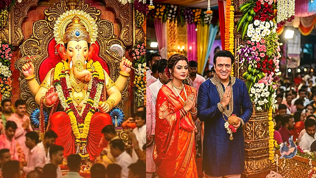 Govinda Visits Lalbaugcha Raja Alongside Co-Star Komal Rani Hours After Wife Sunita Ahuja Offers Prayers