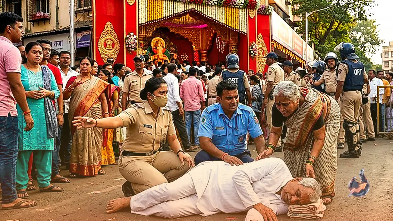 लालबागचा राजा पंडाल के समीप अचानक गिरे बुजुर्ग ने तोड़ा दम, विसर्जन को लेकर सुरक्षा के कड़े इंतजाम