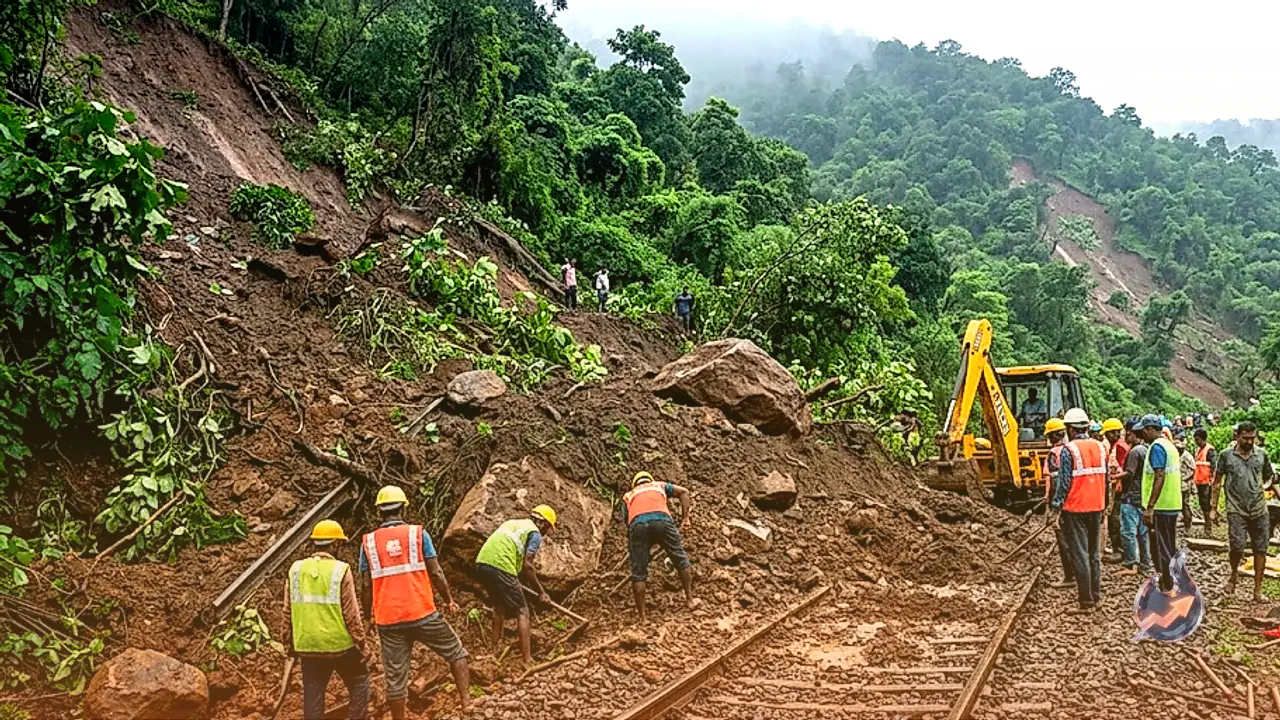 Landslide Between Maliguda and Chhatriput Disrupts Rail Traffic Across Rayagada Division