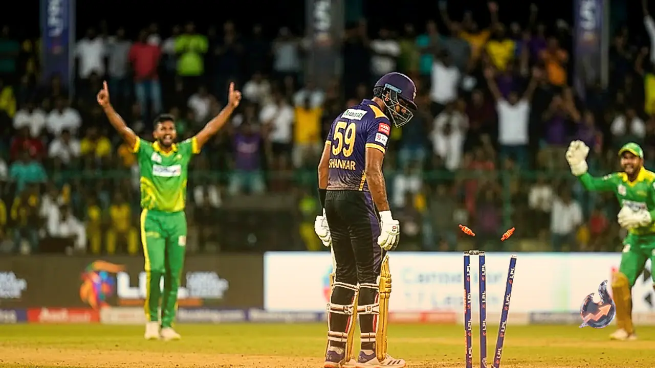 Vijay Shankar Fails to Score Required 22 Runs in Final Over, Gets Out on Last Ball in LPL Match