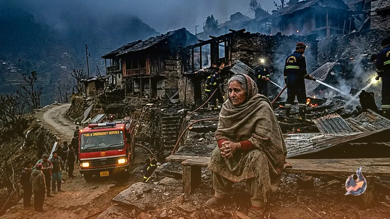 Late Night Blaze in Jubbal's Dhar Village Reduces Five Homes to Ashes