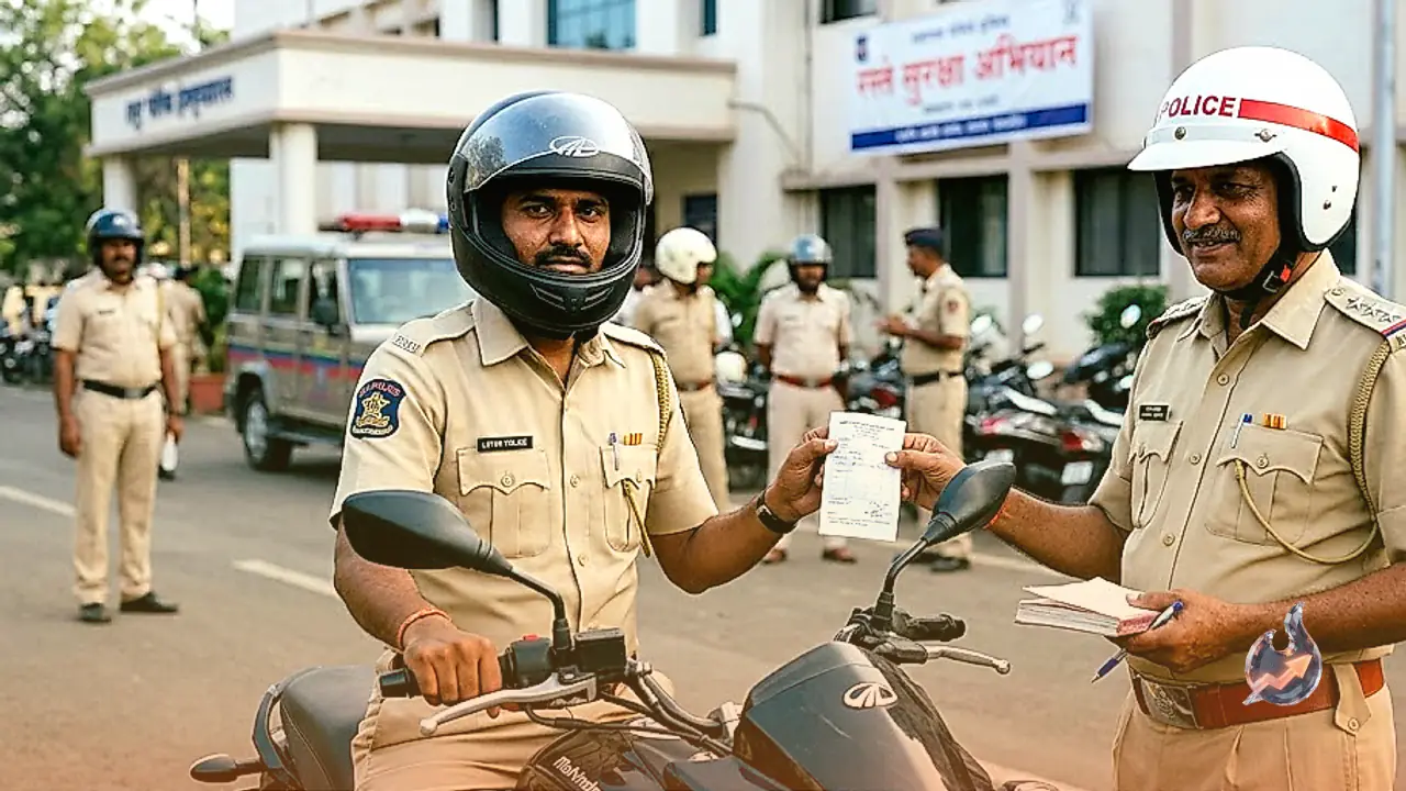 लातूर में हेलमेट नियम तोड़ने पर 58 पुलिसकर्मियों पर गिरी गाज, महकमे के भीतर से शुरू हुई सख्ती