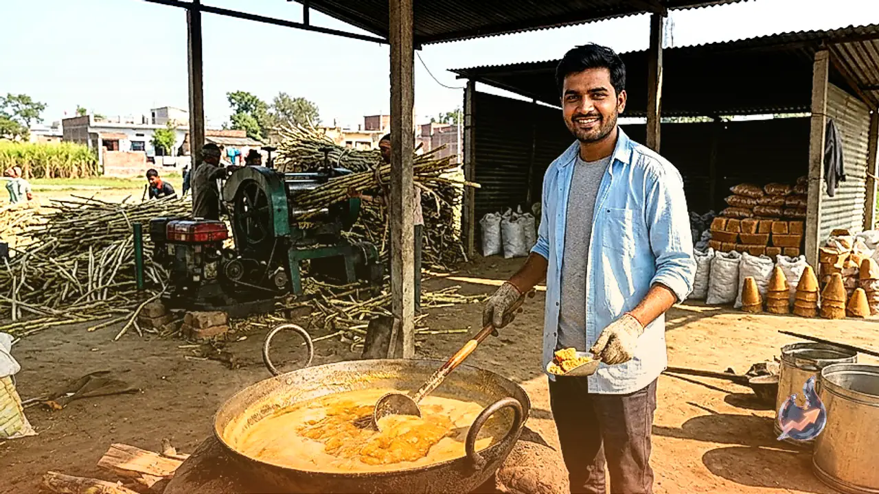 Leaving Corporate Sector Behind, MBA Graduate Ashish Yadav Builds Rs 2.5 Lakh Monthly Jaggery Business in Mughalsarai