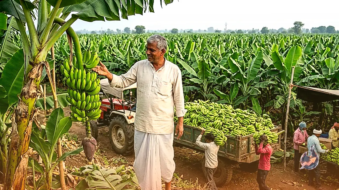 Leaving Government Teaching Job Behind, Vitthal Guruji Scales Farming from 50 to 200 Acres with Banana Exports
