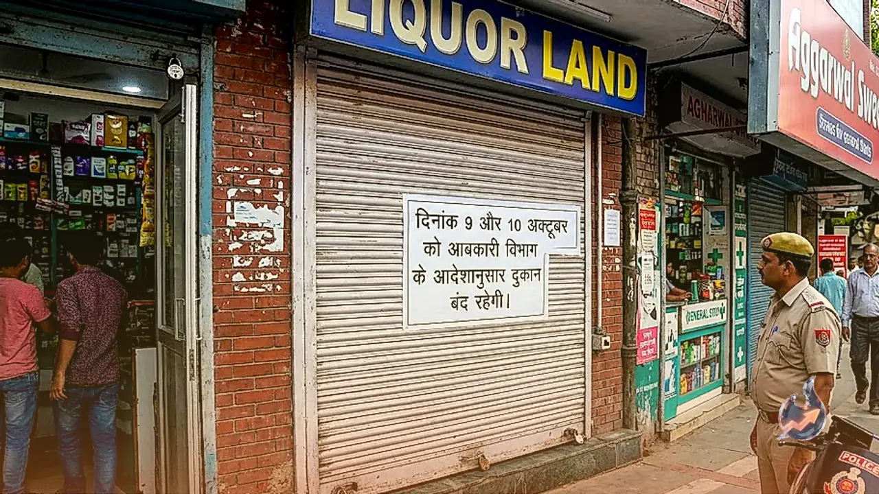 Liquor Outlets Across Delhi to Remain Closed on October 9 and 10 Following Excise Order