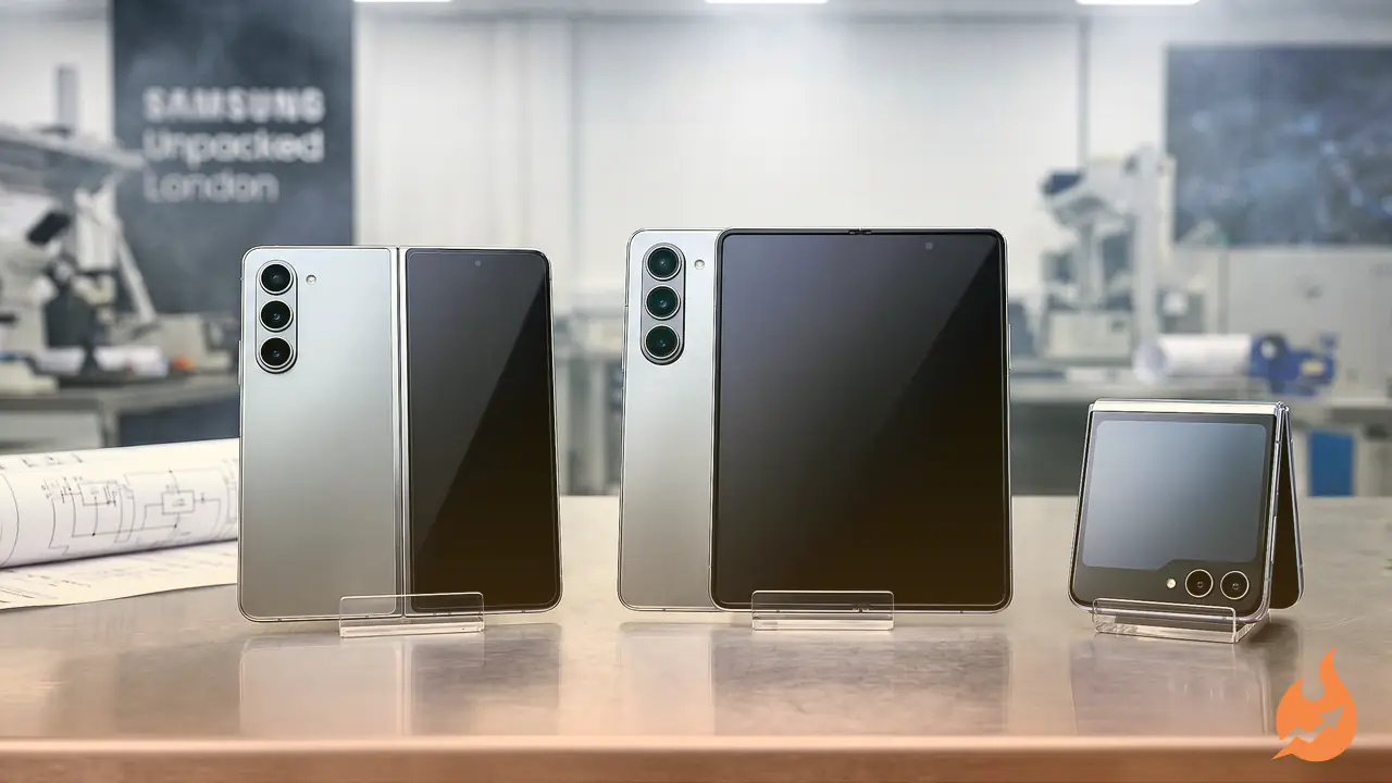 लंदन Unpacked से पहले लीक: Samsung के Galaxy Z Fold 8, Fold 8 Ultra और Z Flip 8 का डिजाइन तस्वीरों में सामने आया