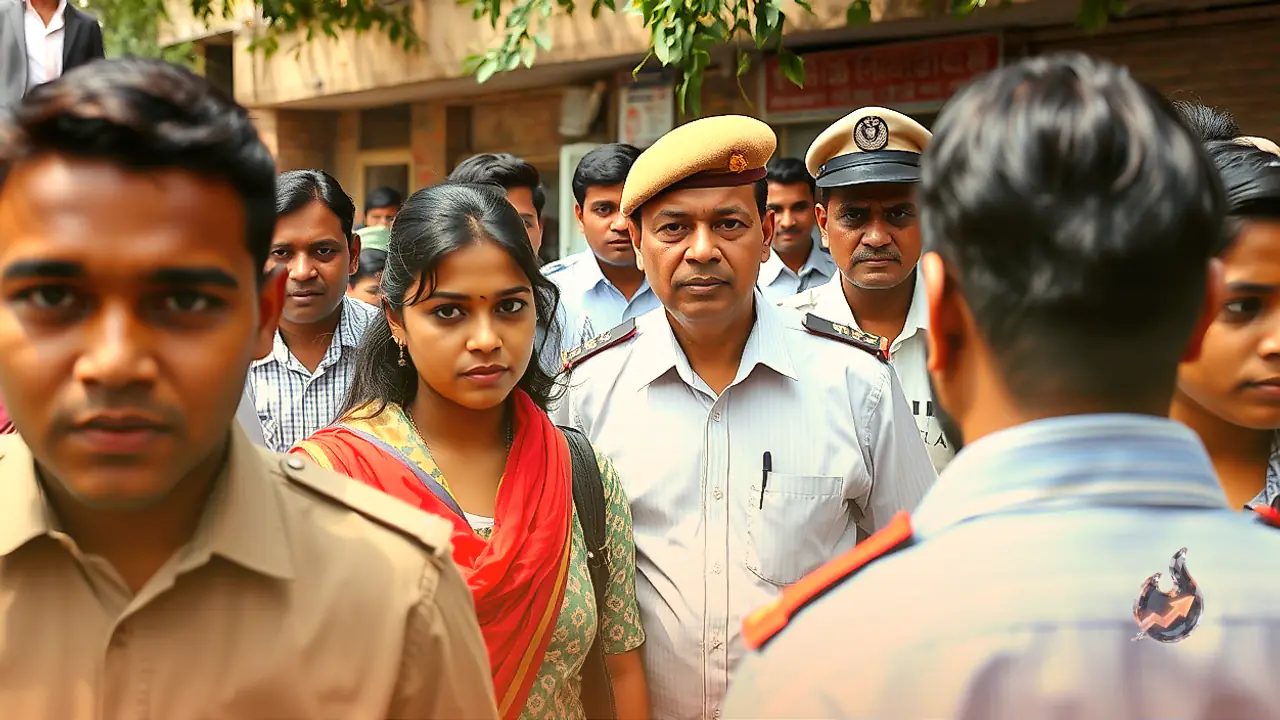 आरके आश्रम मेट्रो स्टेशन पर हमशक्ल को पकड़ती रह गई पुलिस, सुरक्षा घेरा तोड़ कनॉट प्लेस पहुंच गईं छात्र नेता नेहा बोरा