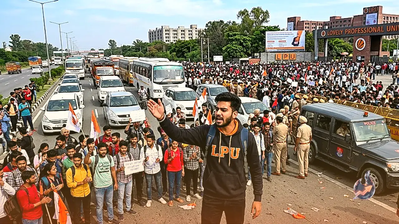 Protests Erupt at Lovely Professional University Over Rumors of Alleged Assault, Students Block Highway