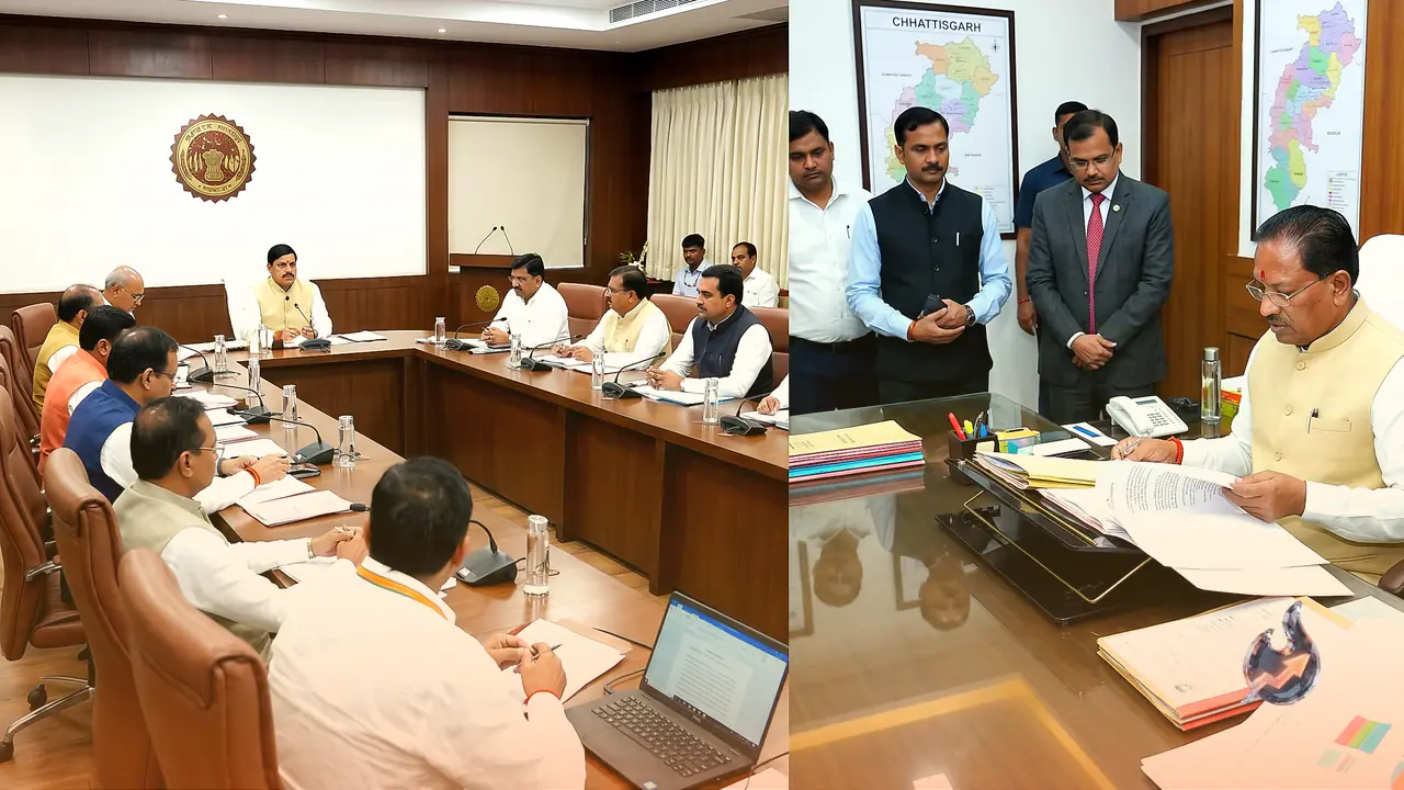मध्य प्रदेश और छत्तीसगढ़ की बड़ी हलचल: मोहन कैबिनेट की बैठक, साय की समीक्षा और नरसिंहपुर में प्रशासनिक कसावट