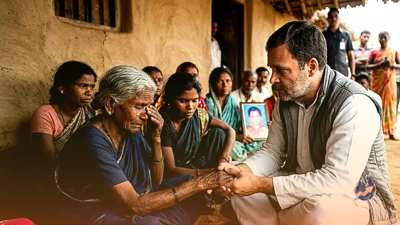 Rahul Gandhi Visits MP's Balaghat to Meet Families of 30 Tribal Children Who Died of Illness