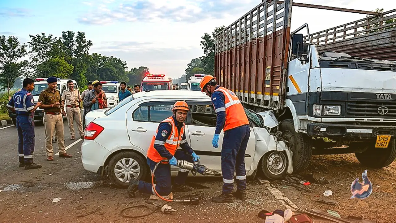 मध्य प्रदेश के बैतूल में भीषण सड़क हादसा, खड़े ट्रक से जोरदार भिड़ंत में तीन लोगों की मौत और छह घायल