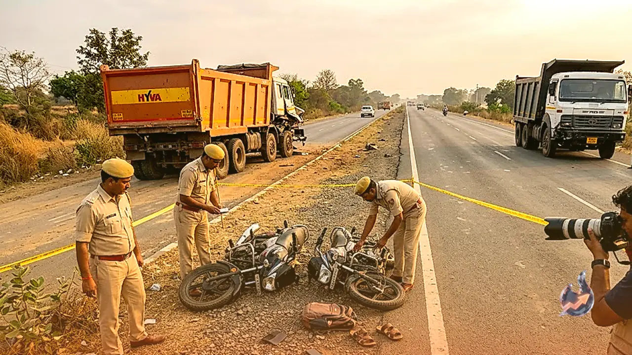 Tragic Road Mishap in MP: Speeding Hyva Crushes Four Jabalpur Youths on Narsinghpur Highway