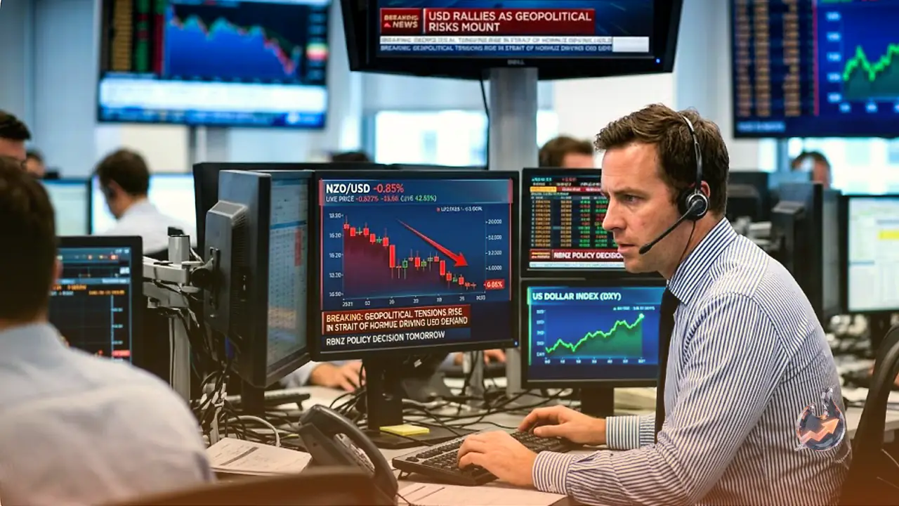 New Zealand Dollar weakens as Middle East tensions lift US Dollar ahead of RBNZ hike