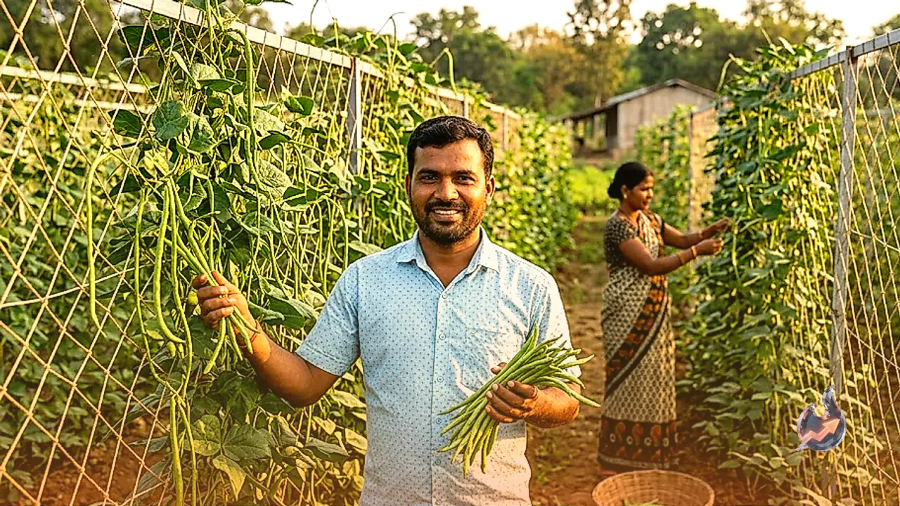 Maximizing Modest Land: A Jharkhand Farmer Earns Over a Lakh Growing Cowpeas Vertically