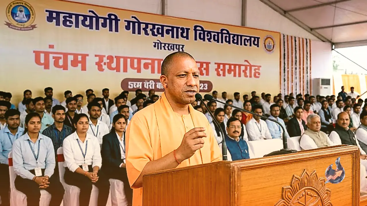 महायोगी गोरखनाथ विश्वविद्यालय के 5वें स्थापना दिवस समारोह में शामिल हुए योगी आदित्यनाथ, छात्रों का किया मार्गदर्शन