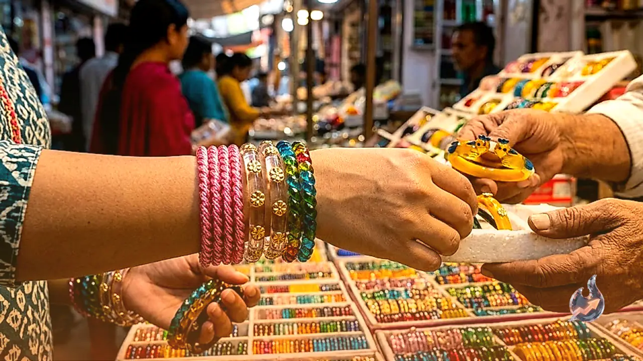 महिलाओं की कलाई पर छाया फिरोजाबाद का क्रिस्टल कांच, कीमत सिर्फ 150 रुपये से शुरू