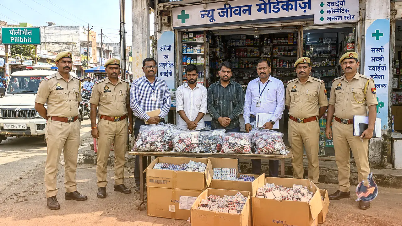 Major Drug Bust in Pilibhit: Over 5.5 Lakh Banned Capsules Seized, Chemist's Brother Arrested