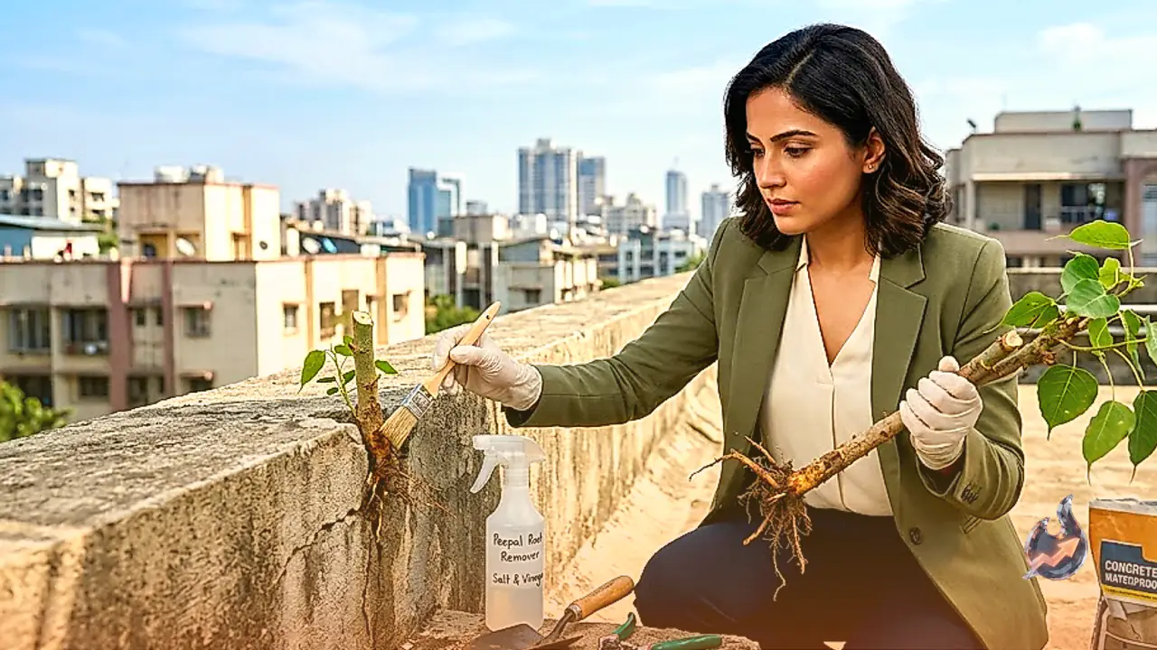 How to Permanently Eliminate Peepal Saplings Sprouting from Wall and Roof Crevices