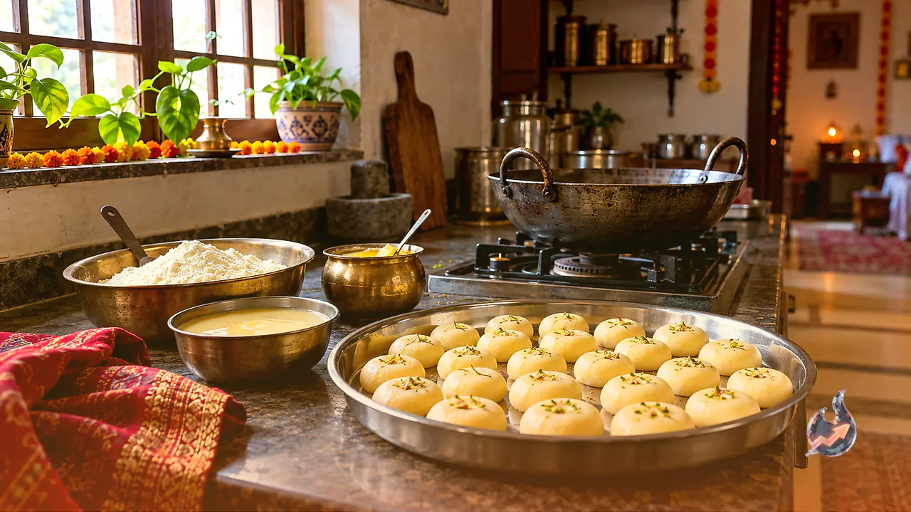 करवाचौथ की थाली के लिए सिर्फ तीन चीजों से मिनटों में बनाएं हलवाई जैसा सॉफ्ट दूध पेड़ा