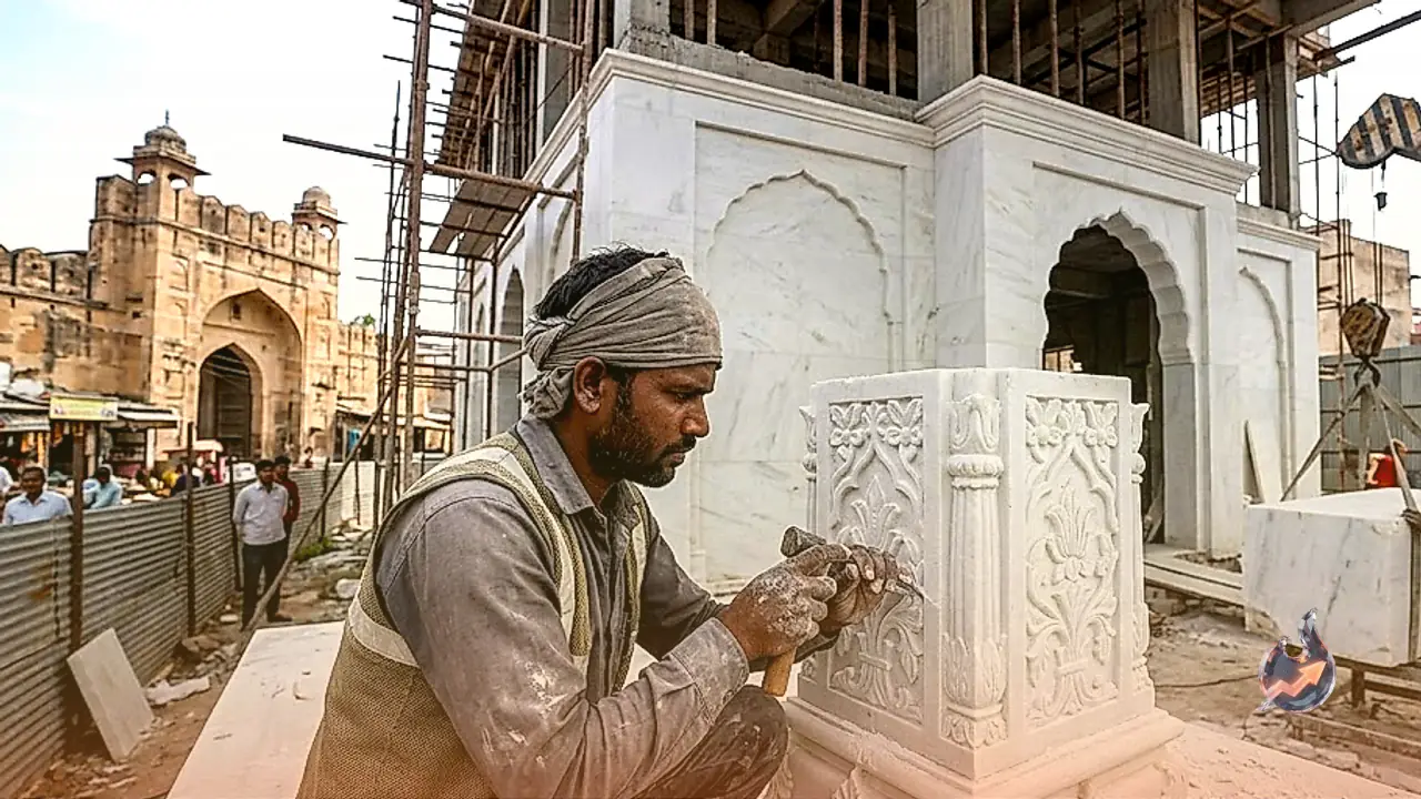 Sikar's Historic Vijay Ganesh Temple Set for 1.25 Crore Rupees Overhaul with 33-Foot Shrine in Makrana Marble