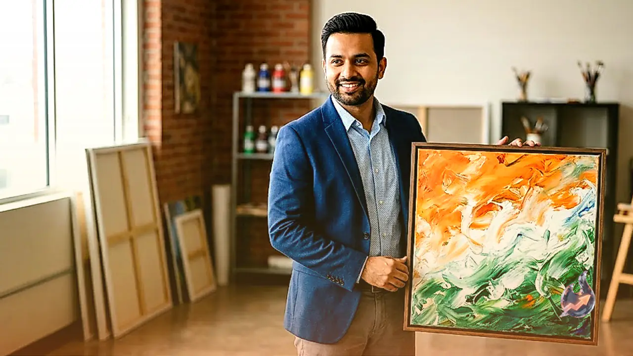 Purnia Professor Dhruv Kumar's Unique Tricolor Painting Selected for International Exhibition in Malaysia