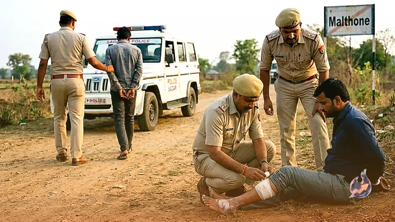मालथौन में पुलिस मुठभेड़ के बाद जहरीली शराब कांड का मुख्य सरगना मनीष लोधी दबोचा गया, पैर में लगी गोली