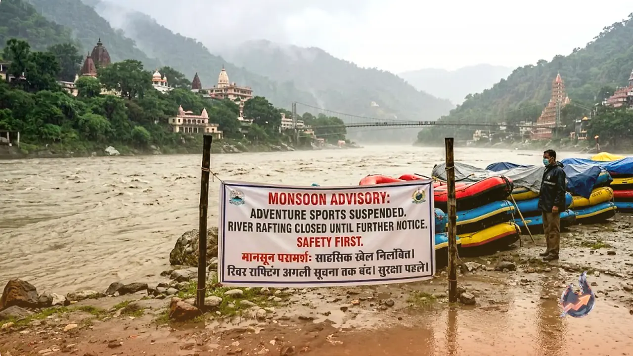 Safety First: Why Rishikesh Halts Its Thrilling Adventure Sports During Monsoon