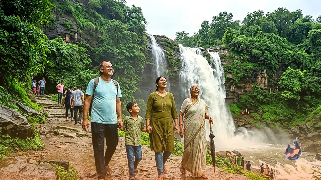 Monsoon Tourism Soars at 5 Picturesque Waterfalls in Mirzapur Offering Perfect Outdoor Escapes for Families
