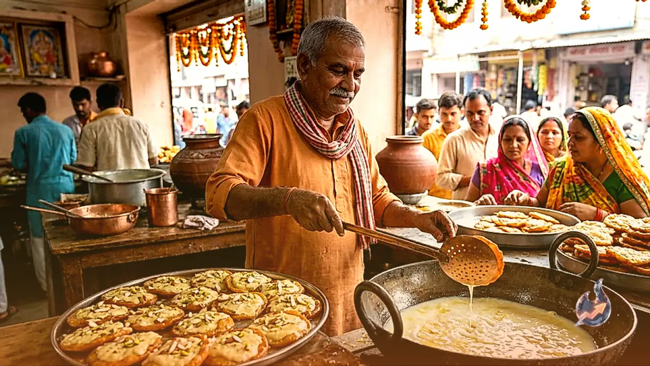 Bharatpur Sees Surge in Demand for Malai Pua During Sawan as Sweetmakers Prepare Seasonal Treat