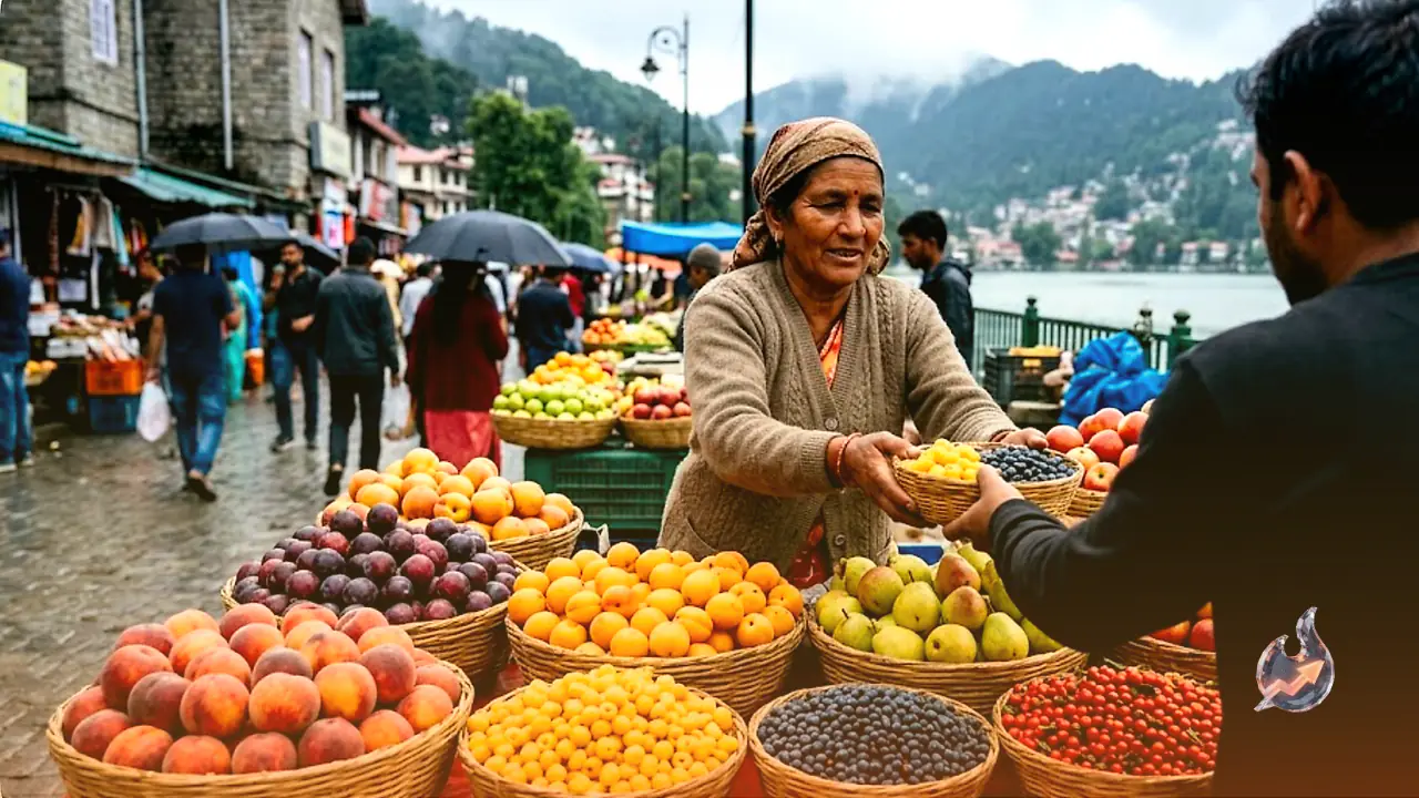 Monsoon Turns Nainital's Markets Into a Showcase of Wild Hill Fruits Tourists Shouldn't Miss