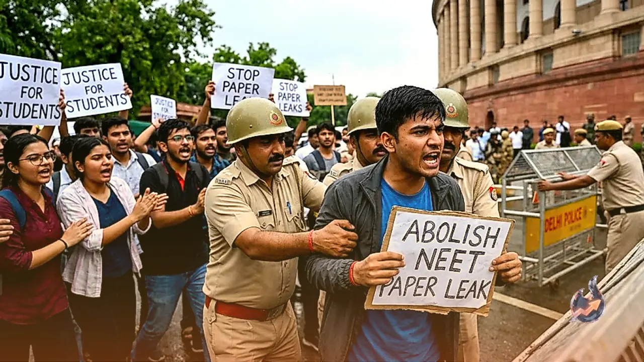 मानसून सत्र के पहले दिन नारेबाजी से थमी संसद, NEET पेपर लीक पर भड़का विपक्ष