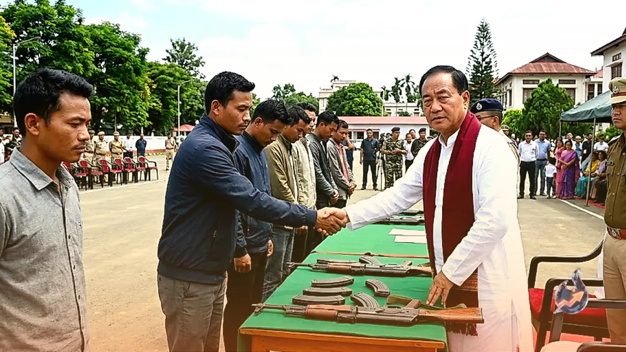 Historic Push for Peace in Manipur as 46 Insurgents Lay Down Their Arms