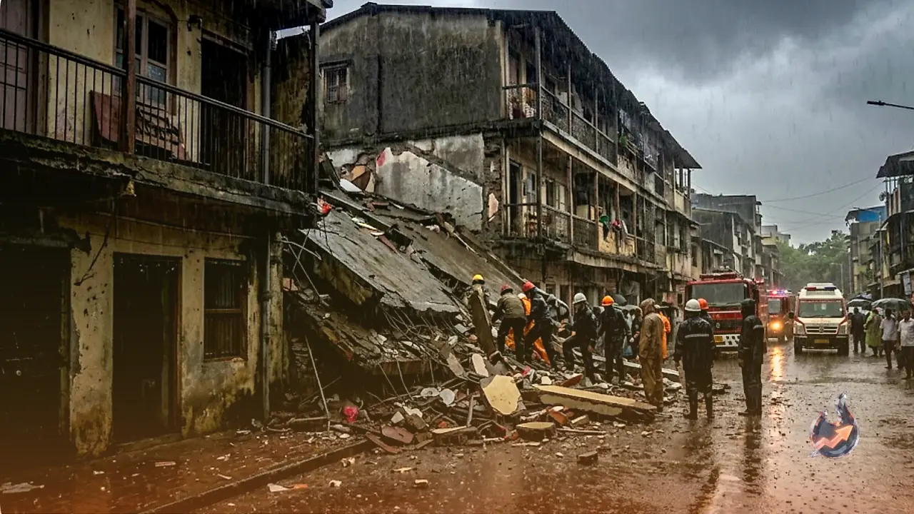 Six killed as chawl slab collapses in Mumbai's Mankhurd, rain shuts schools across Maharashtra