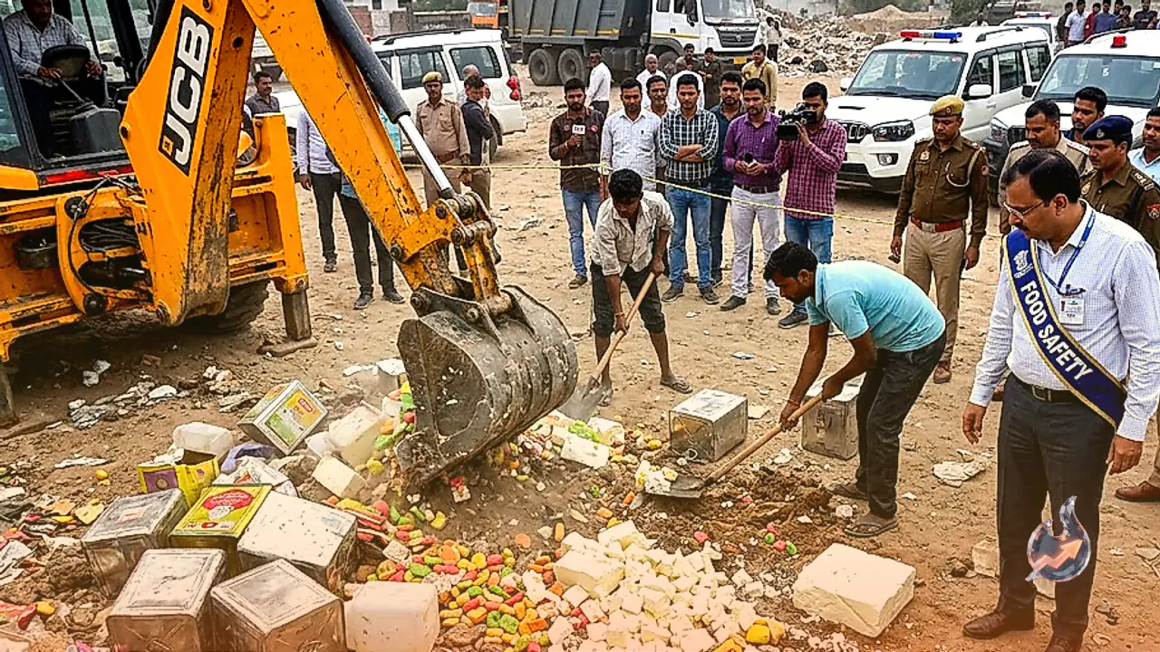 Massive Crackdown on Food Adulteration in Rajasthan Ahead of Festivals, Tonnes of Spurious Paneer and Sweets Destroyed